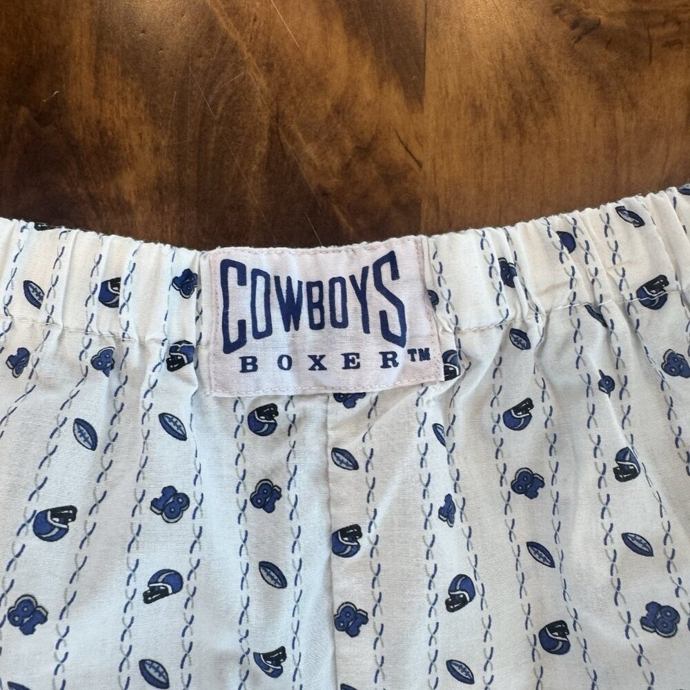 NFL Dallas Cowboys Pajama Shorts Woman's Small Blue Logo Sleepwear Vintage - Picture 4 of 6